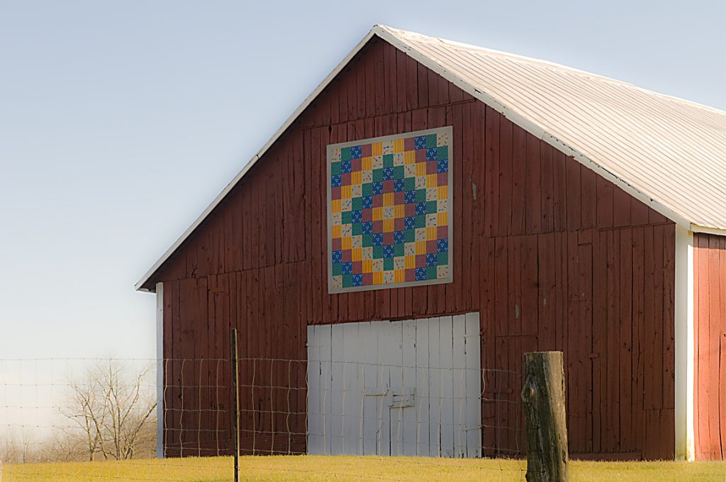 This barn inspired me to make Sunshine and Shadow quilt also known as Trip Around the World quilt | BioWol