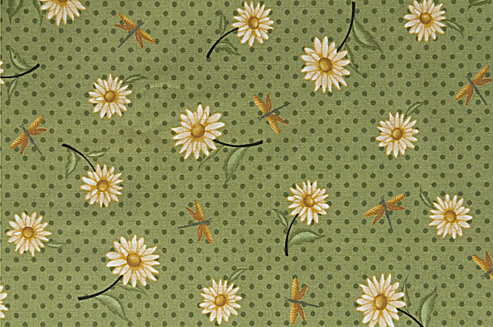 Daisies and dragonflies by Cranston Village for my Sunshine and Shadow quilt | BioWol