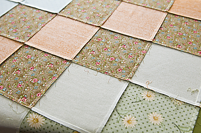 Back side of the patchwork is ironed in the same direction | BioWol